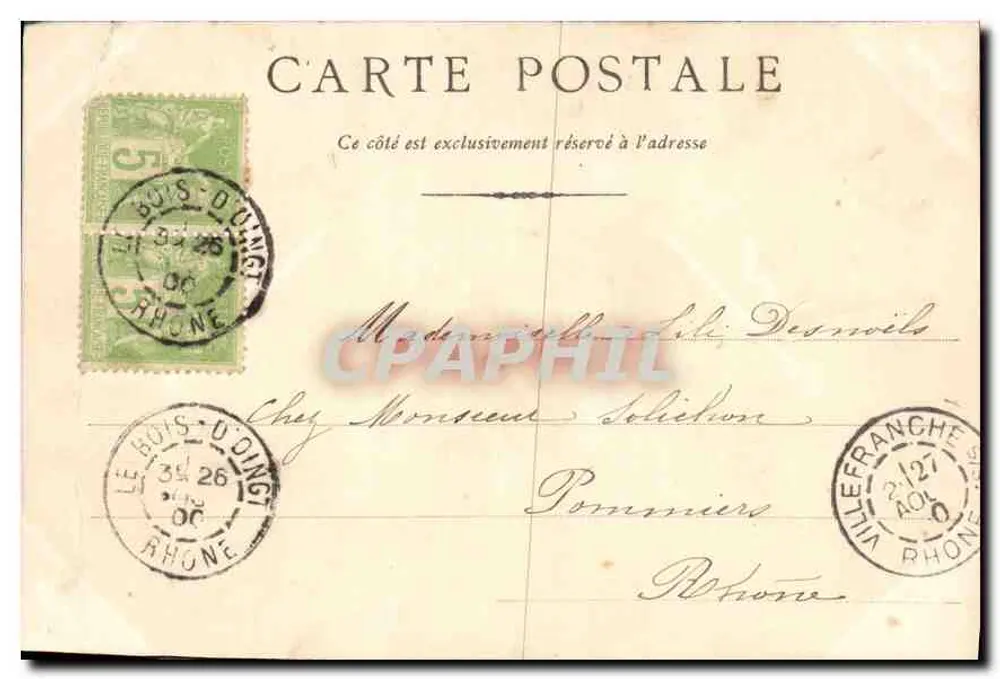 Fontaine Bartholdi — Lyon — editor L. H. & Cie, n° 33 - Verso