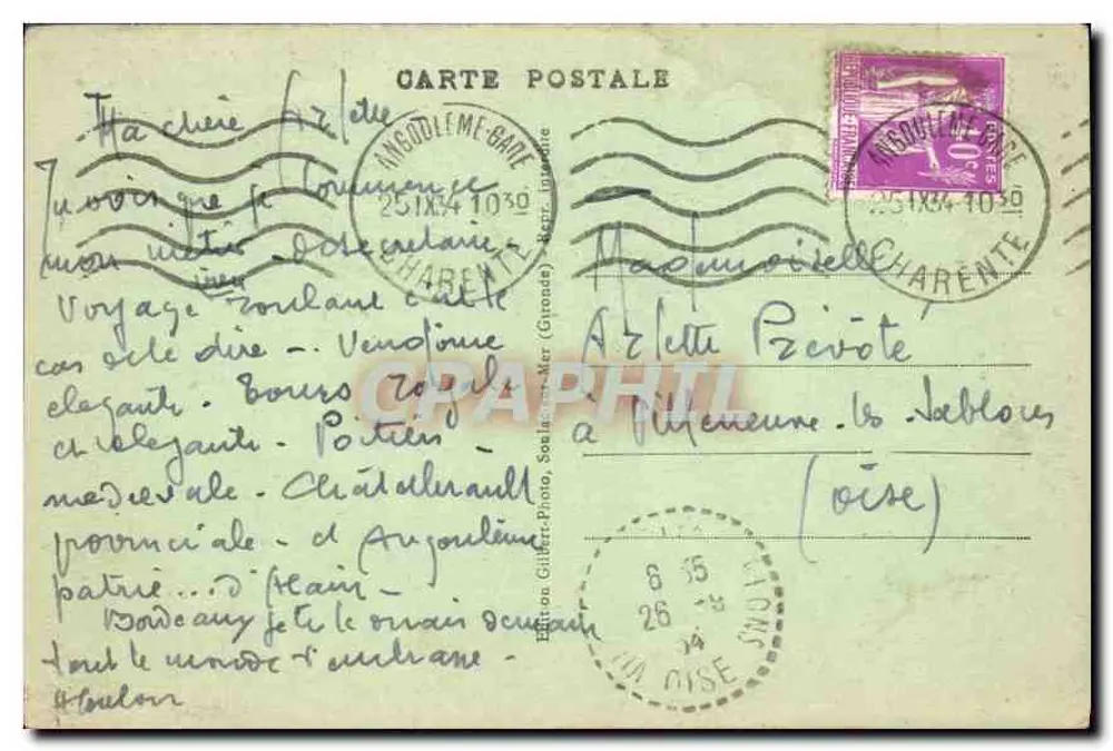 Kathedrale Saint-Pierre von Angoulême — Klassifizierte historische Denkmäler des 12. Jahrhunderts — Verlag A.G.A. - Rückseite