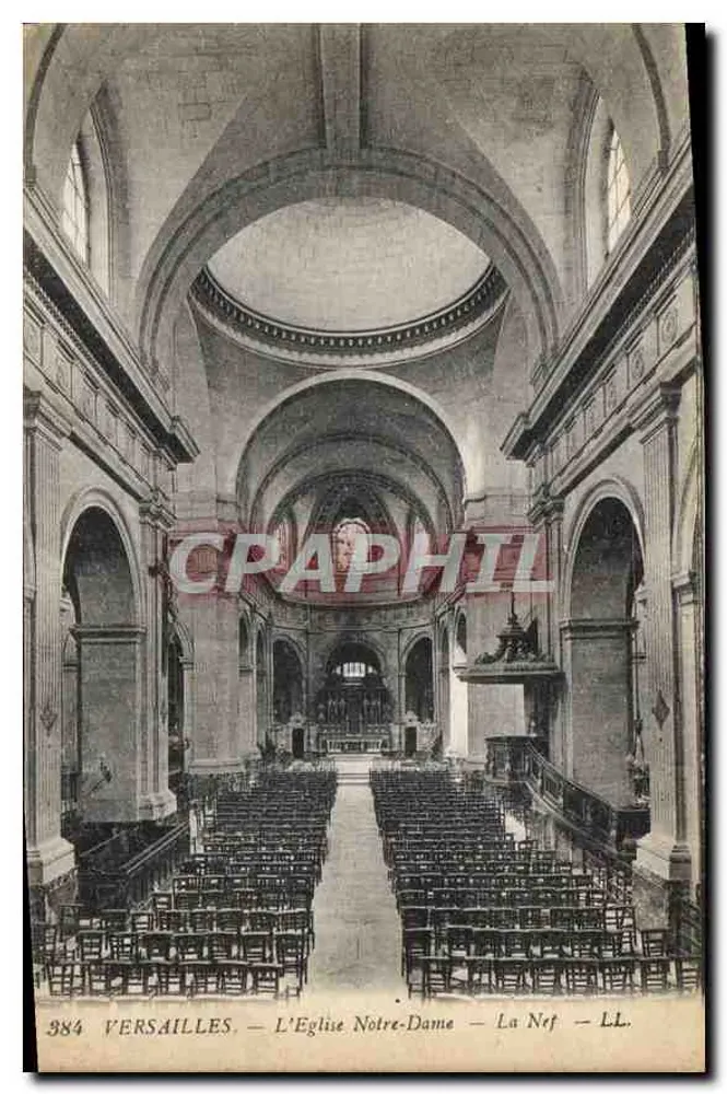 Versailles — A Igreja de Nossa Senhora — A Nave — LL. n° 384 - Frente