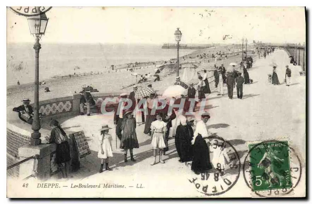 Dieppe — O Boulevard Marítimo — LL. n°42 - Frente