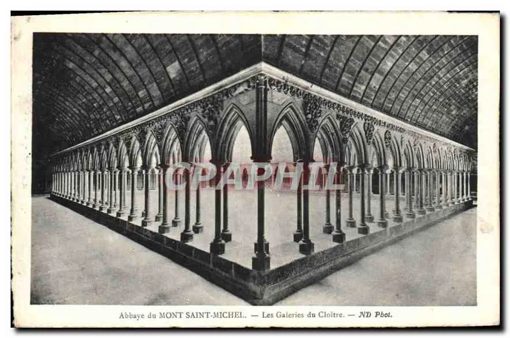 Abadia de MONT-SAINT-MICHEL — As Galerias do Claustro — ND Pbol. - Frente