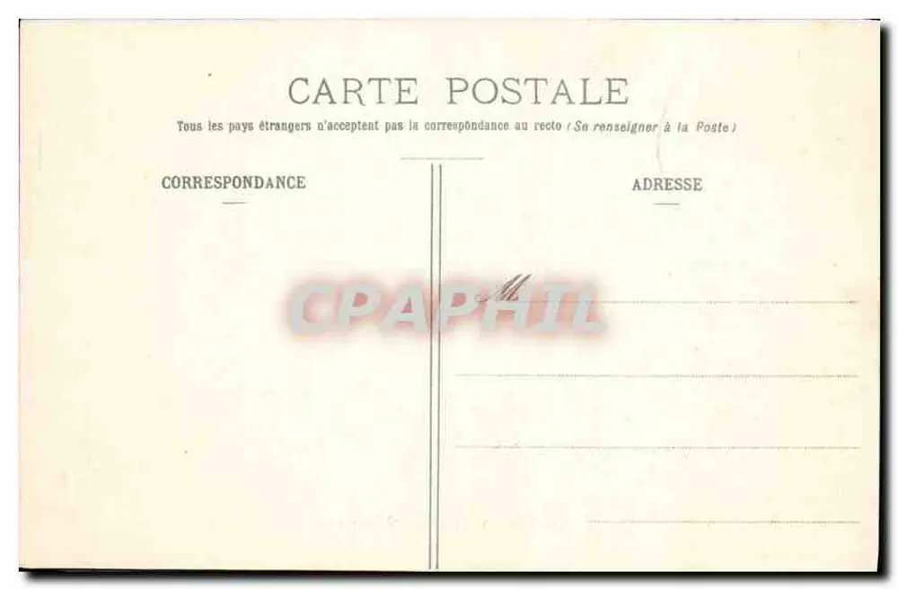 NANCY - Fonte de Netuno — Imprimeries Réunies, Nancy, n°19 - Verso