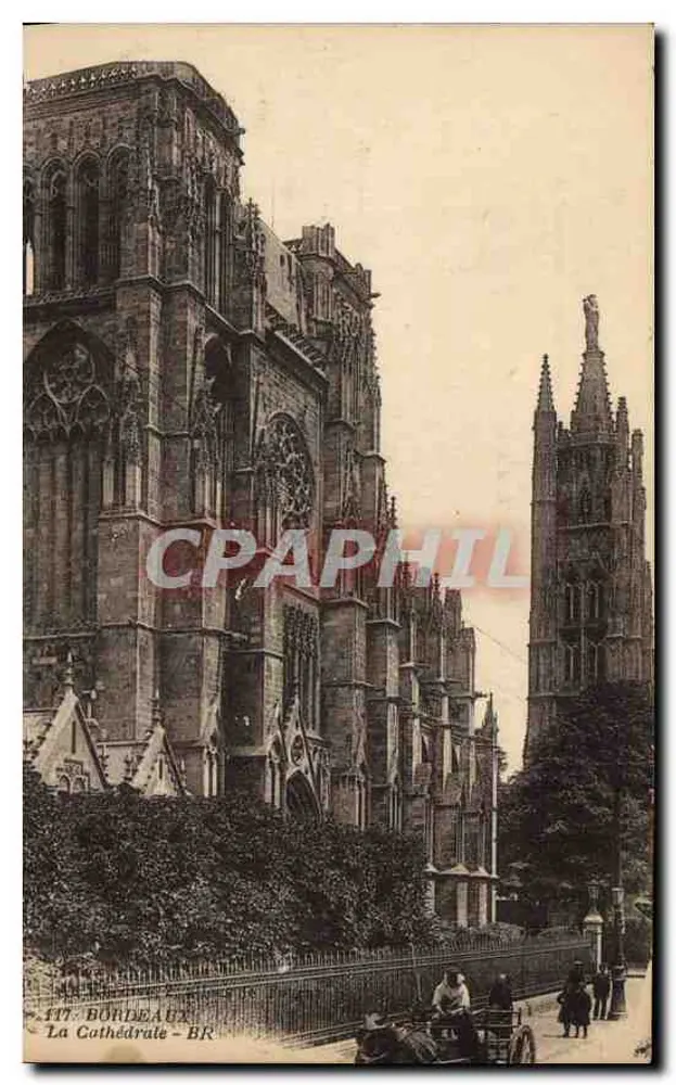 Bordeaux — A Catedral — Bloc Frères, editores Bordeaux, n° 117 - Frente