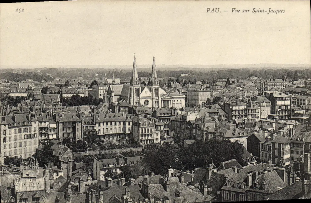 Pau — Vista sobre Saint-Jacques — editor desconhecido, n° de série 252 - Frente