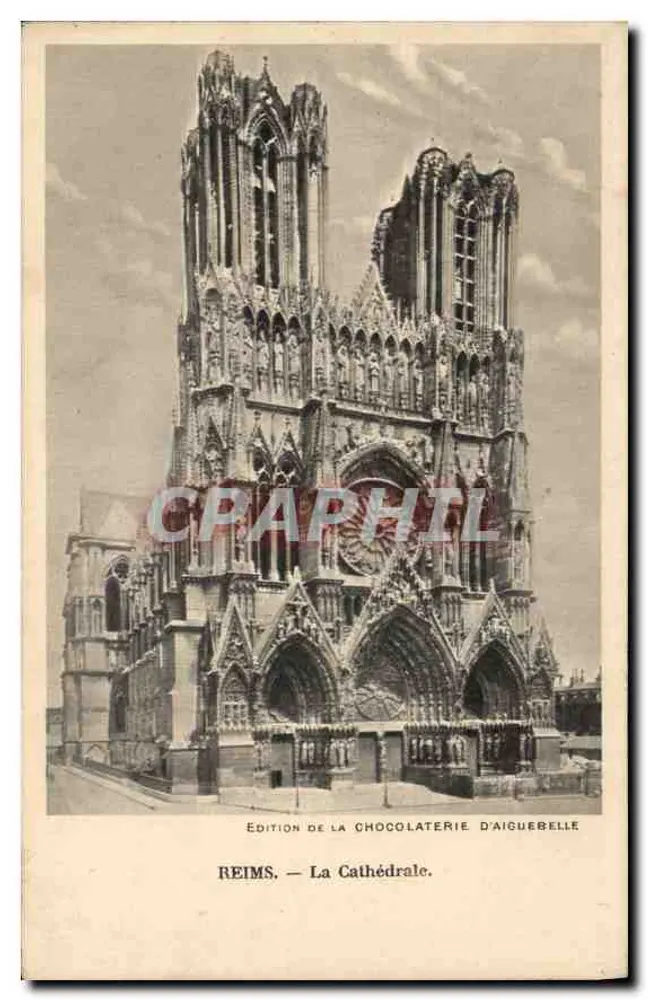 Reims — Katedra — Wydawnictwo Czekoladnictwa D'Aiguebelle - Awers