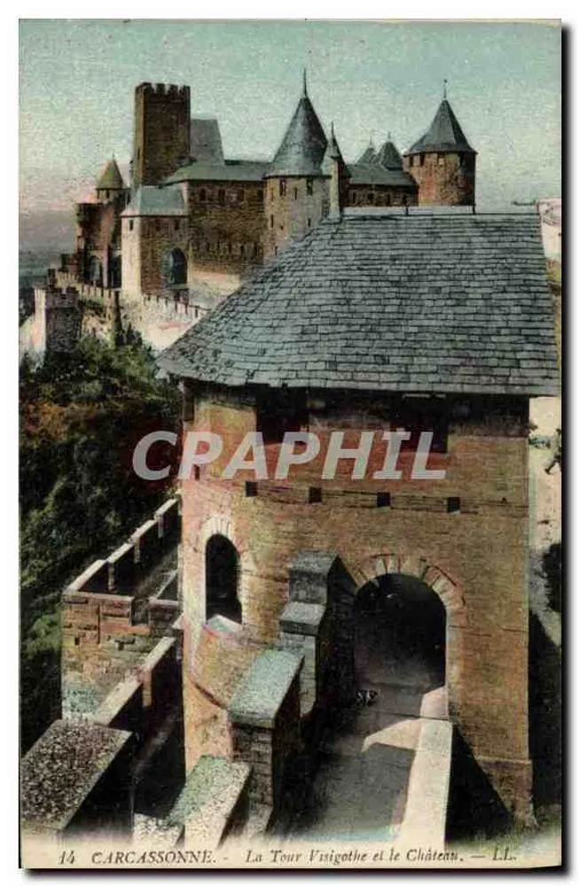 Carcassonne — Die Visigothen-Türme und das Schloss — LL. — n°14 - Vorderseite