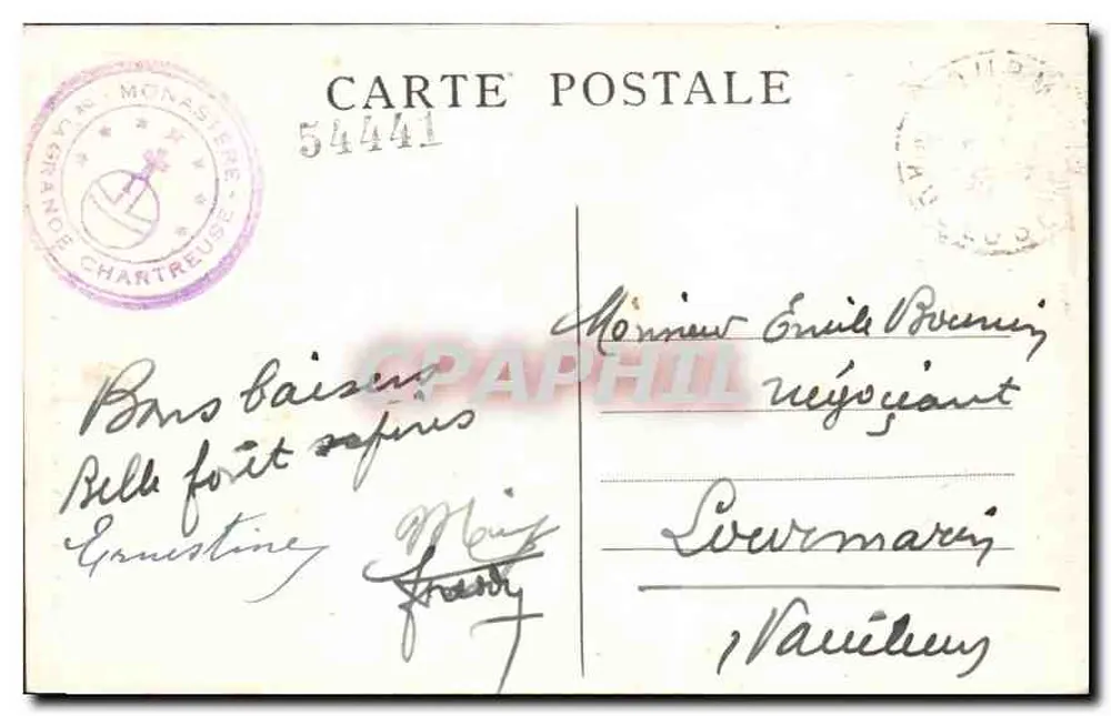 Route de la Grande-Chartreuse — La Cascade de Fourvoirie — Cl.A.V. n°100 - Rückseite