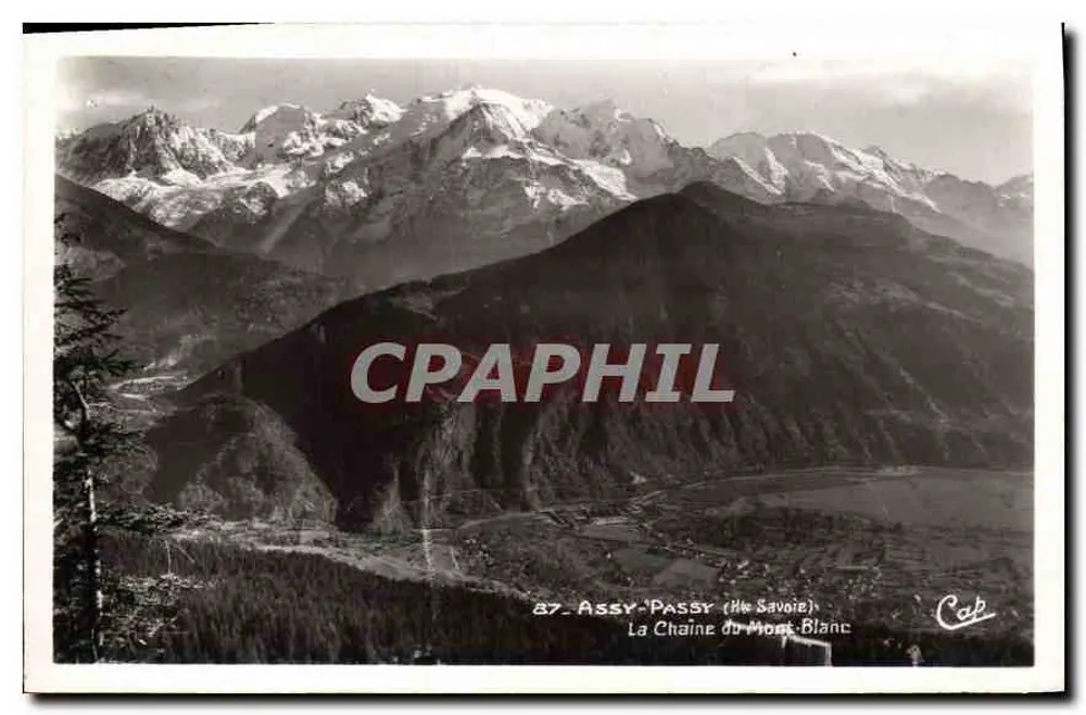 Die Mont-Blanc-Kette — Assy-Passy (Haute-Savoie) — Cab - Vorderseite