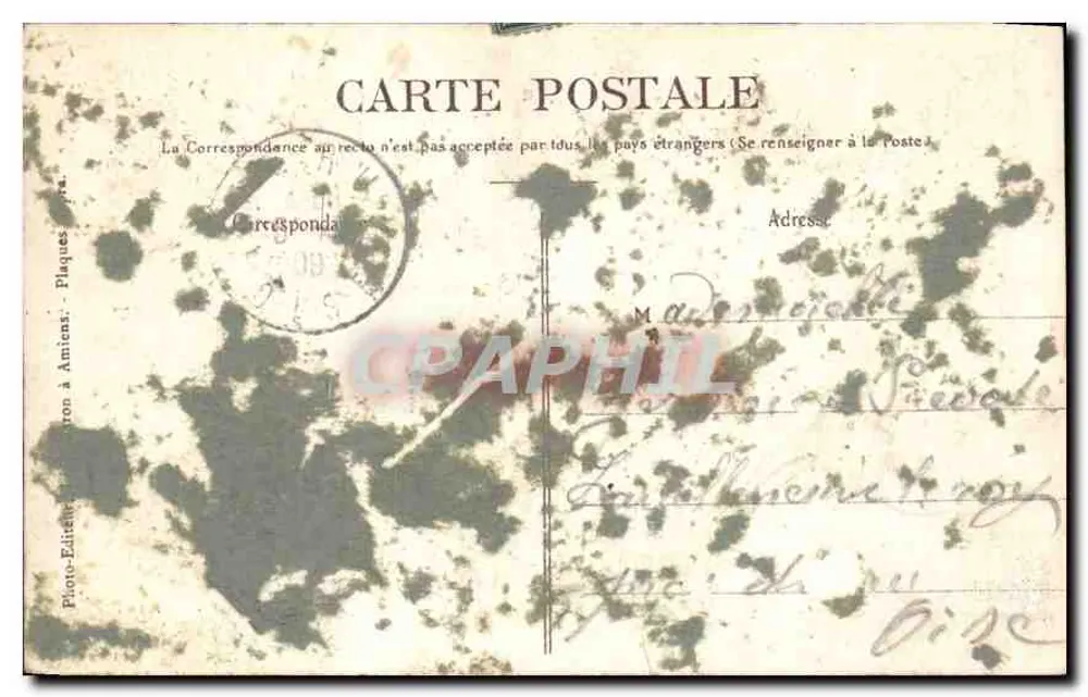 Amiens — Palácio de Justiça — Photo-Édition Plaques - Verso