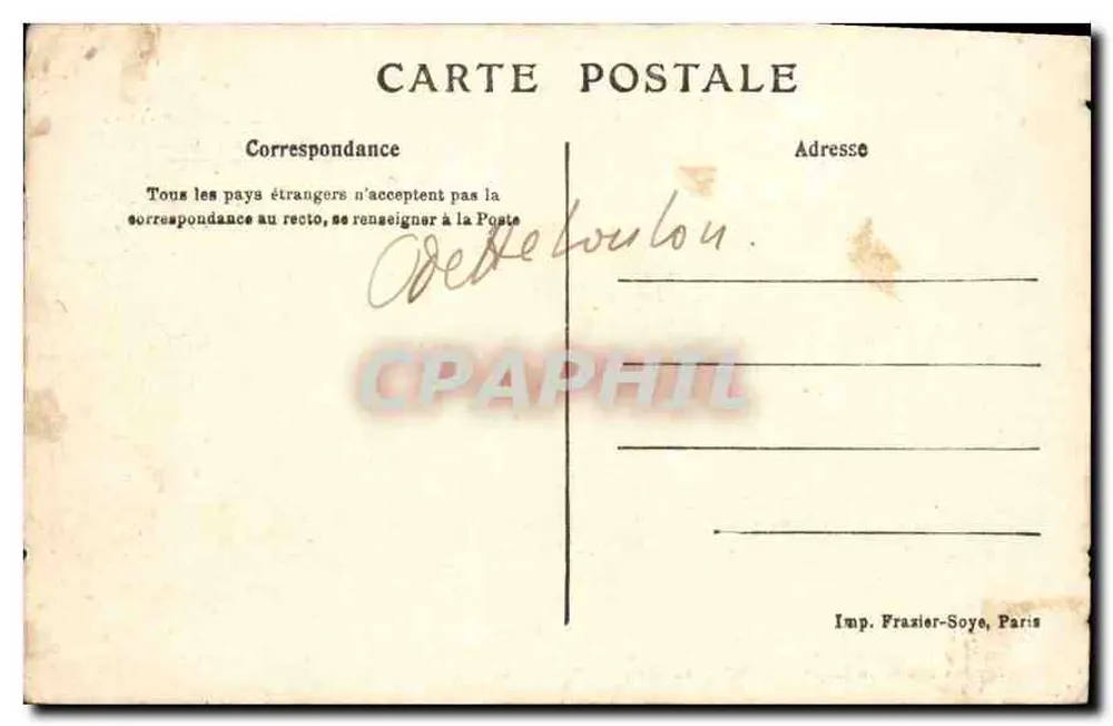 Die Phönizier — Ansicht des Schiffs « Gaoul » — Ligue Maritime et Coloniale Française, 30, boulevard des Capucines (9e) - Rückseite