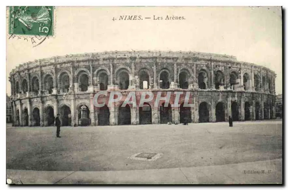 NIMES — As Arênes — Edição M. U. - Frente
