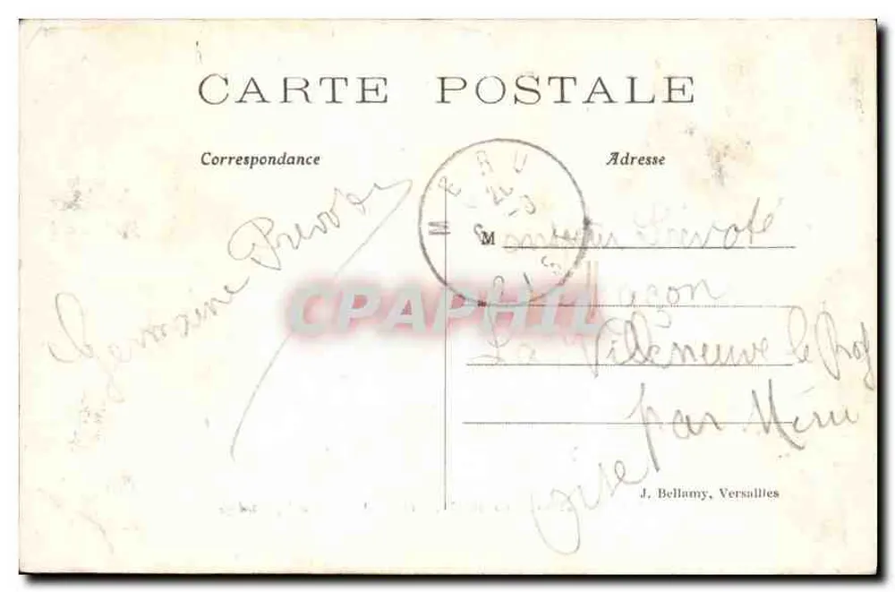 Versailles — Grand Trianon — Bassin du Plafond — Verlag Roulet, Nr. 309 - Rückseite