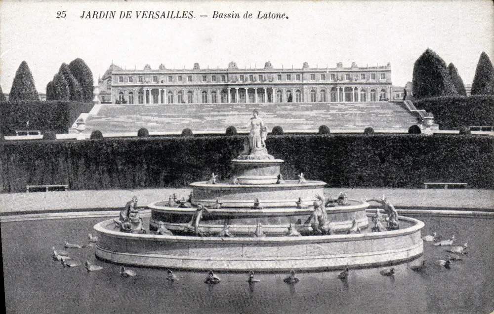 Garten von Versailles — Bassin de Latone — unbekannter Verleger, Nr. 25 - Vorderseite