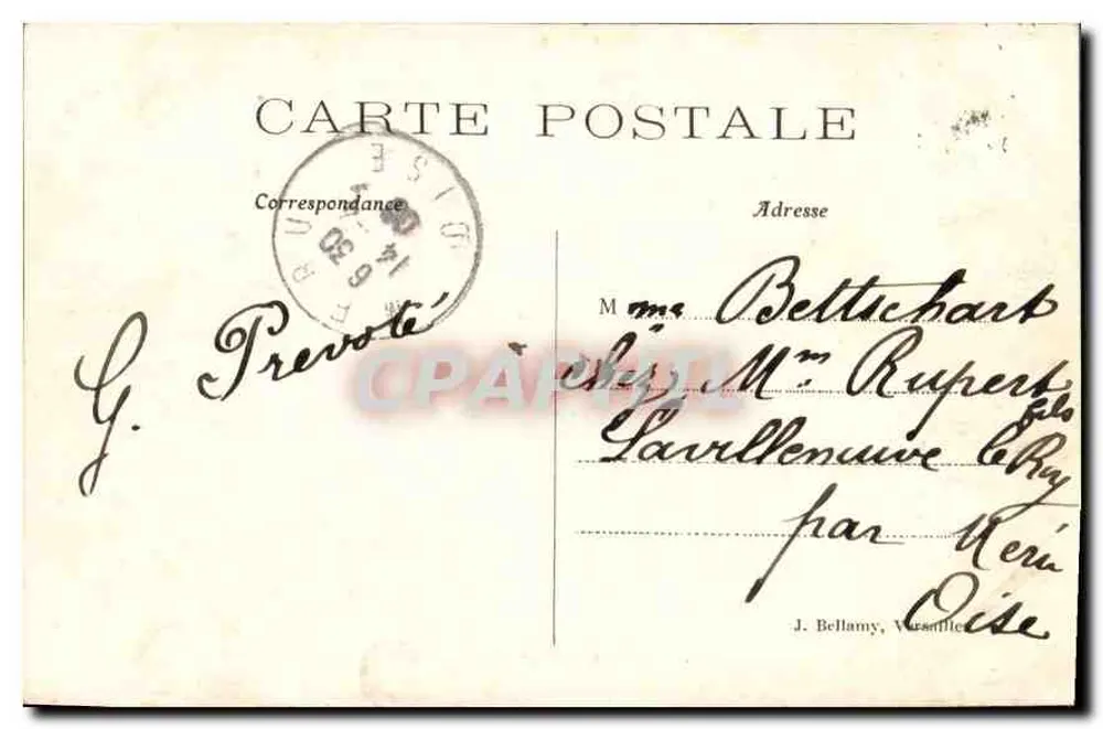 Versailles — Bassin de Neptune — J. Bellamy, n°52 - Verso