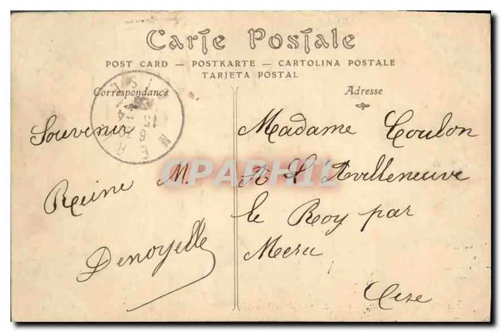 Paris — A Igreja da Madeleine — Bilhete postal antigo n°273 - Verso