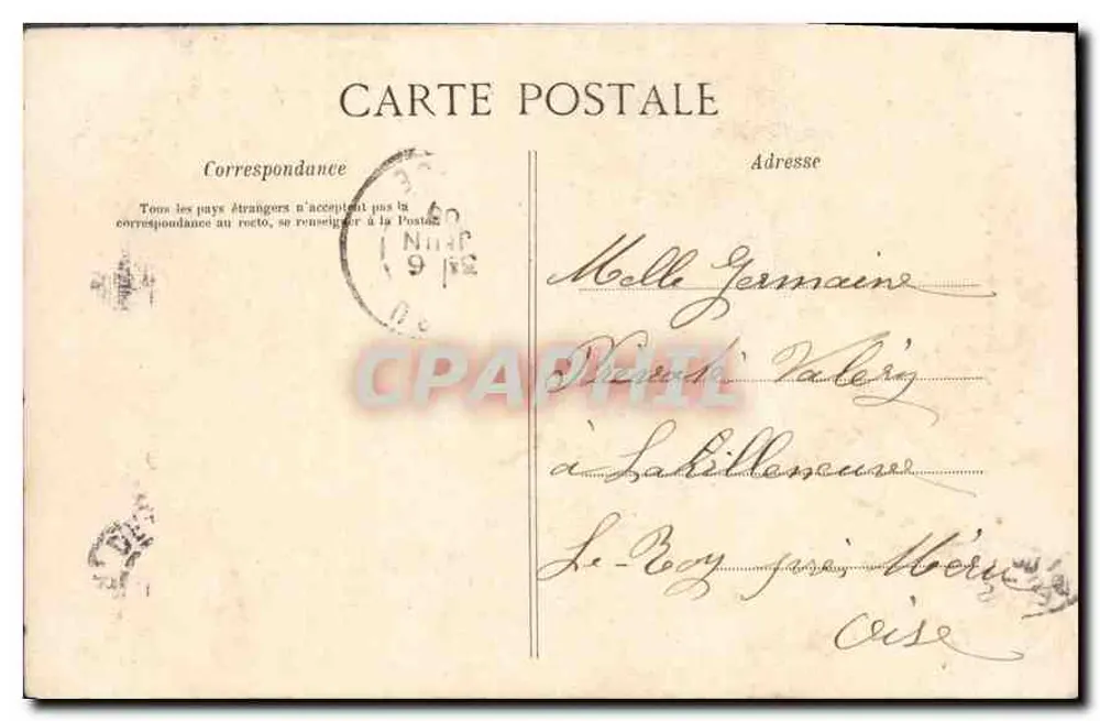 Paris — Buttes-Chaumont — Der See und der Belvedere — C. L. C. - Rückseite
