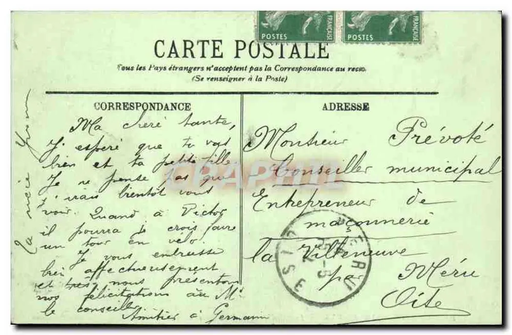 Chalons-sur-Marne — Os Jardins da Prefeitura — LL. - Verso