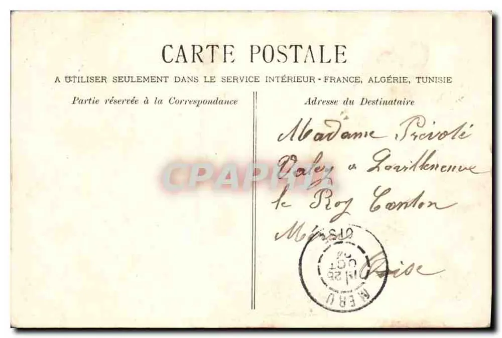 Châlons-sur-Marne — O Palácio de Justiça — Fototipia A. Rep e Fillette à Château-Thierry - Verso