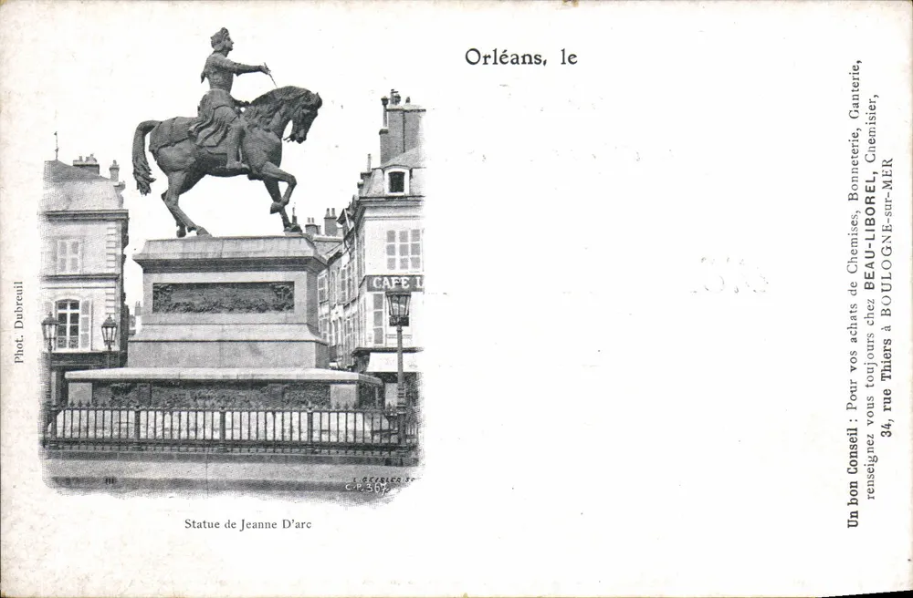 Orléans, a — Estátua de Joana d'Arc — Fot. Dubreuil - Frente