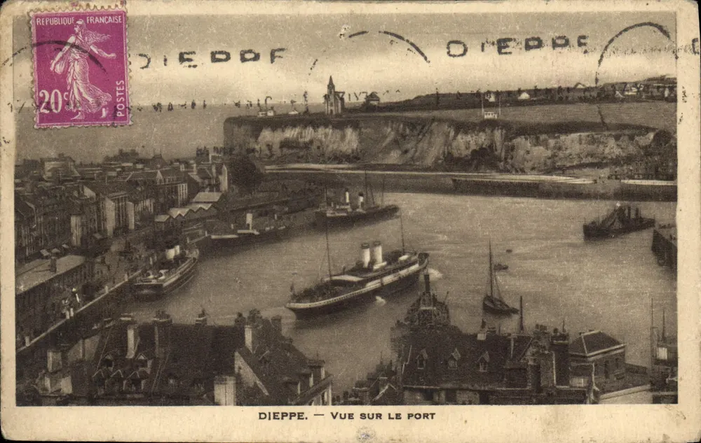 Dieppe — Vista do porto — Editor não identificado, número de série não visível - Frente