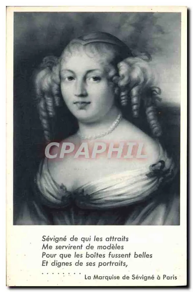 A Marquesa de Sévigné em Paris — retrato — editor Draeger, imp. Paris - Frente