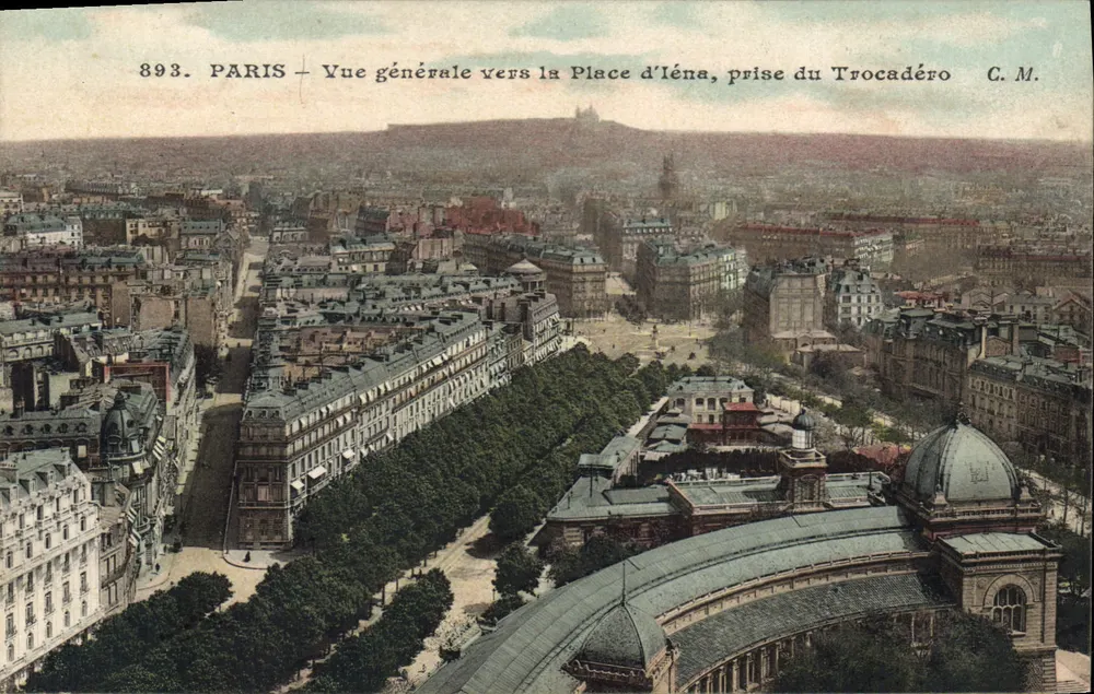 PARIS — Allgemeiner Blick auf die Place d'Éna, vom Trocadéro aus — C.M. n°893 - Vorderseite