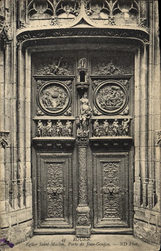 Tor von Jean Goujon — Kirche Saint-Maclou, Rouen — ND Phot. - Vorderseite