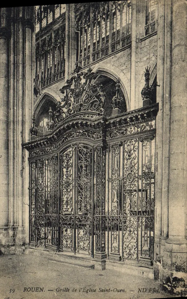 Rouen — Griglia della Chiesa di Saint-Ouen — ND Pfol. - Recto