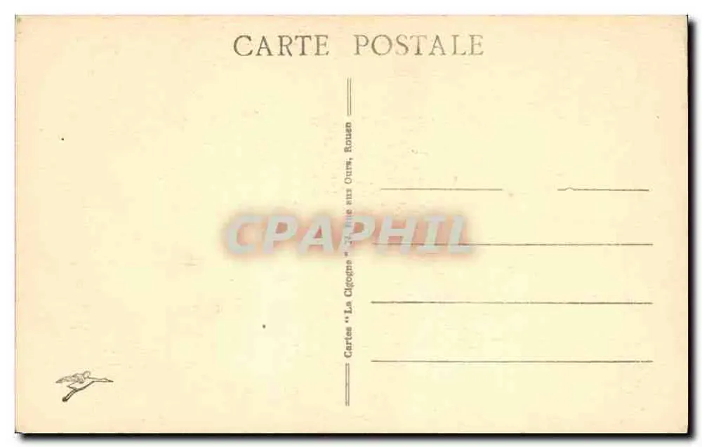 Rouen — Torre de Joana d'Arc — Cartas 'A Garça', Rouen - Verso