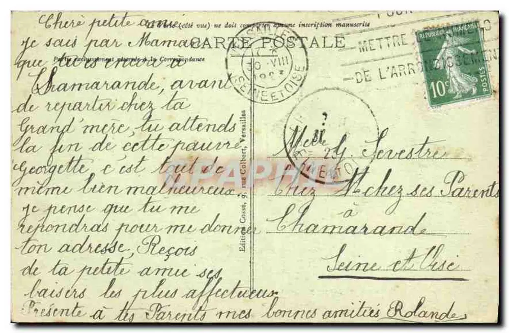 Versalhes - Galeria das Batalhas — Edições Cassel, n° 102 - Verso