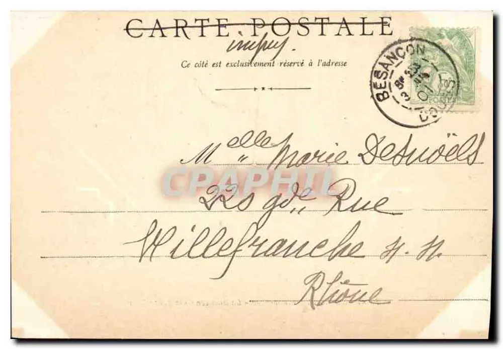 Die Glacière von Grace Dieu — Franche-Comté — Verlag Z. Spidlet 1901 - Rückseite