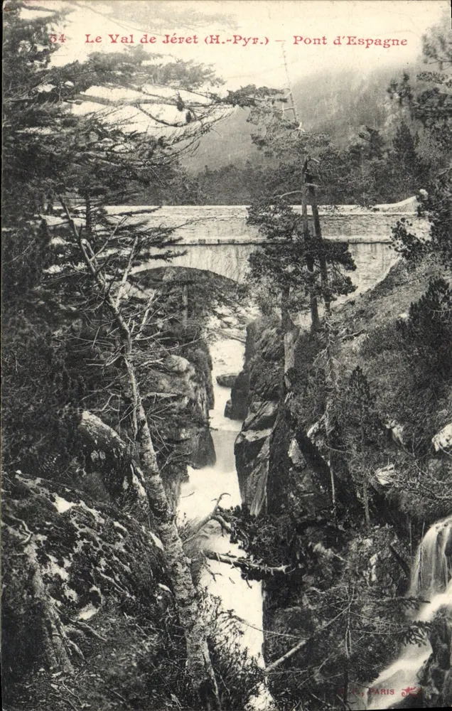 Das Tal von Jéret (H.-Pyr.) — Spanienbrücke — Paris, Nr. 34 - Vorderseite