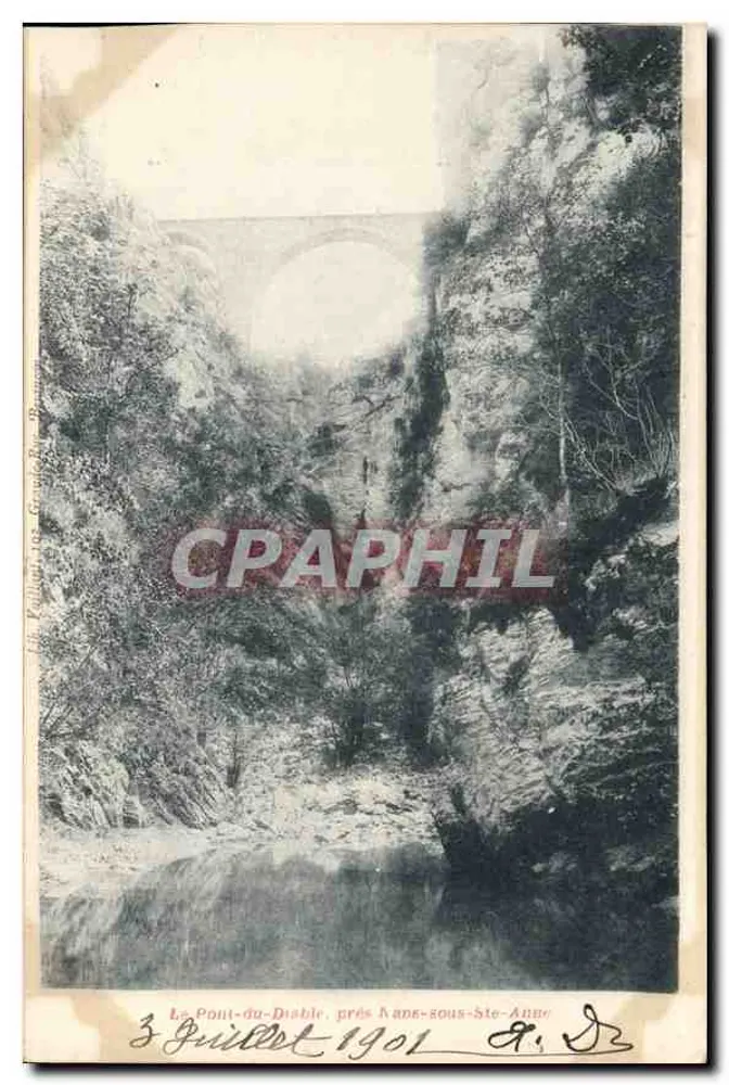 Der Teufelsbrücke, nahe Nans-sous-Ste-Anne — Lith. Vallat, 102, Grenade, Rhône - Vorderseite