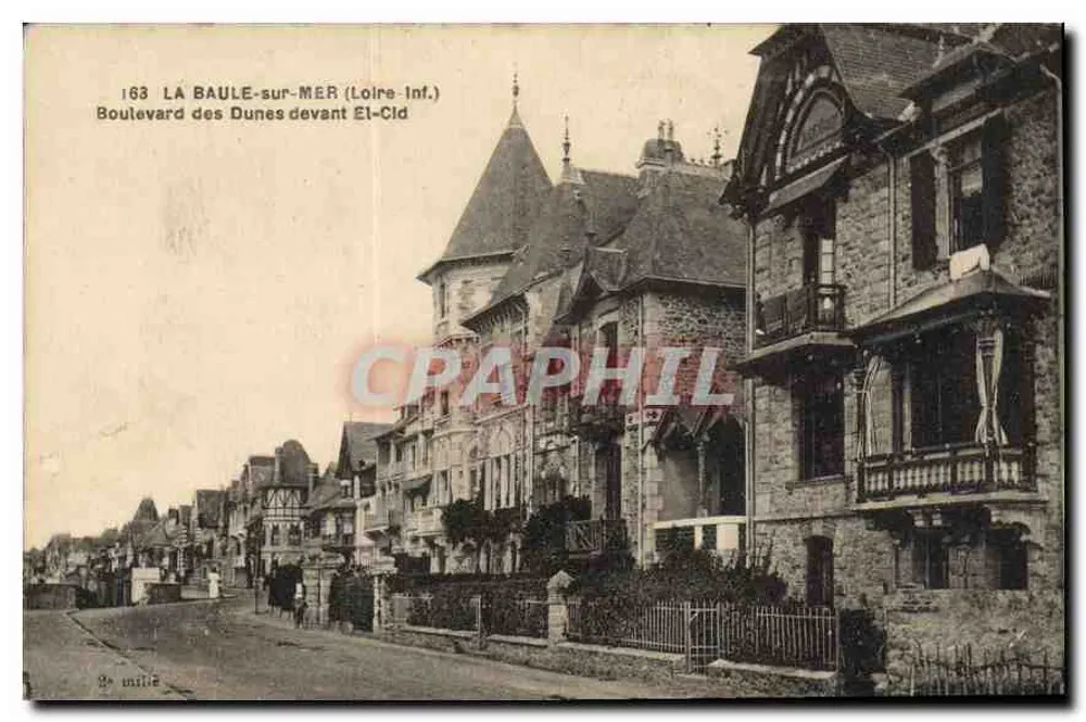 La Baule-sur-Mer (Loire-Inf.) — Boulevard des Dunes vor El-Cld — P. Chapeau, Imp.-Edit., Nantes - Vorderseite