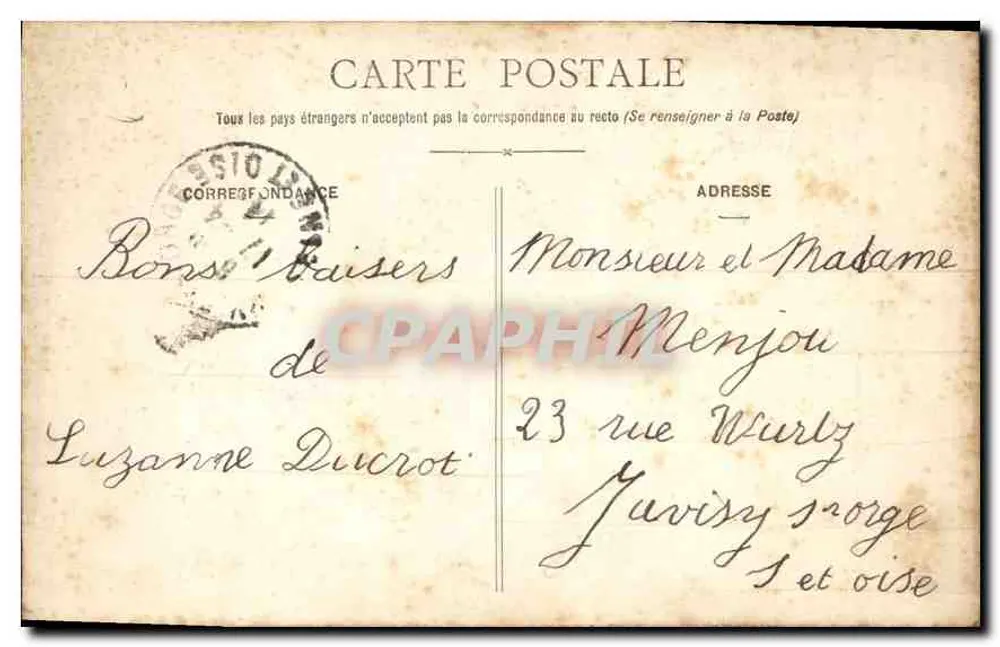 Sens (Yonne) — O Portal de Abraão — Editor PIGAQUOT, n° 3 - Verso