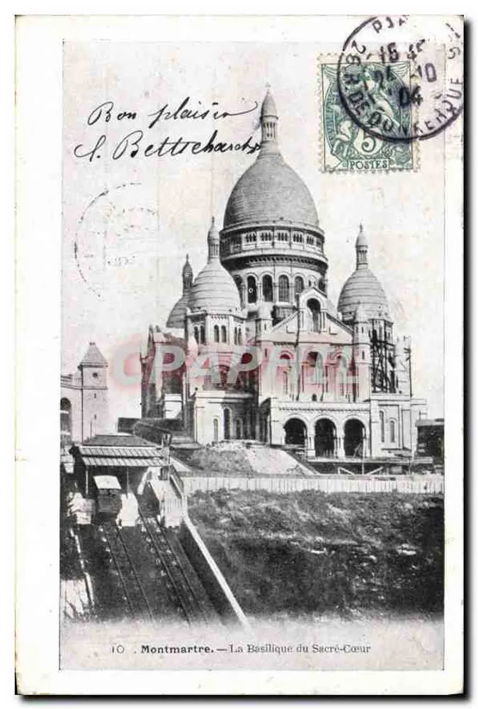 Montmartre — Die Basilika des Heiligen Herzens — unbekannter Verlag, Nr. 10 - Vorderseite