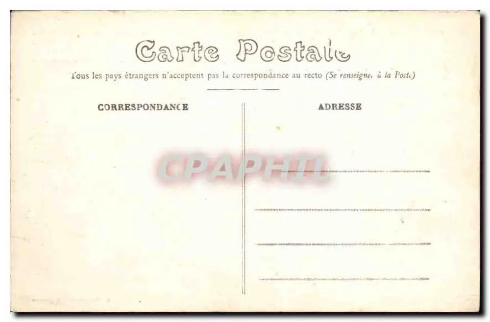 Rennes — O Palácio do Comércio — Editor E. Mars, Rennes, n° 1287 - Verso