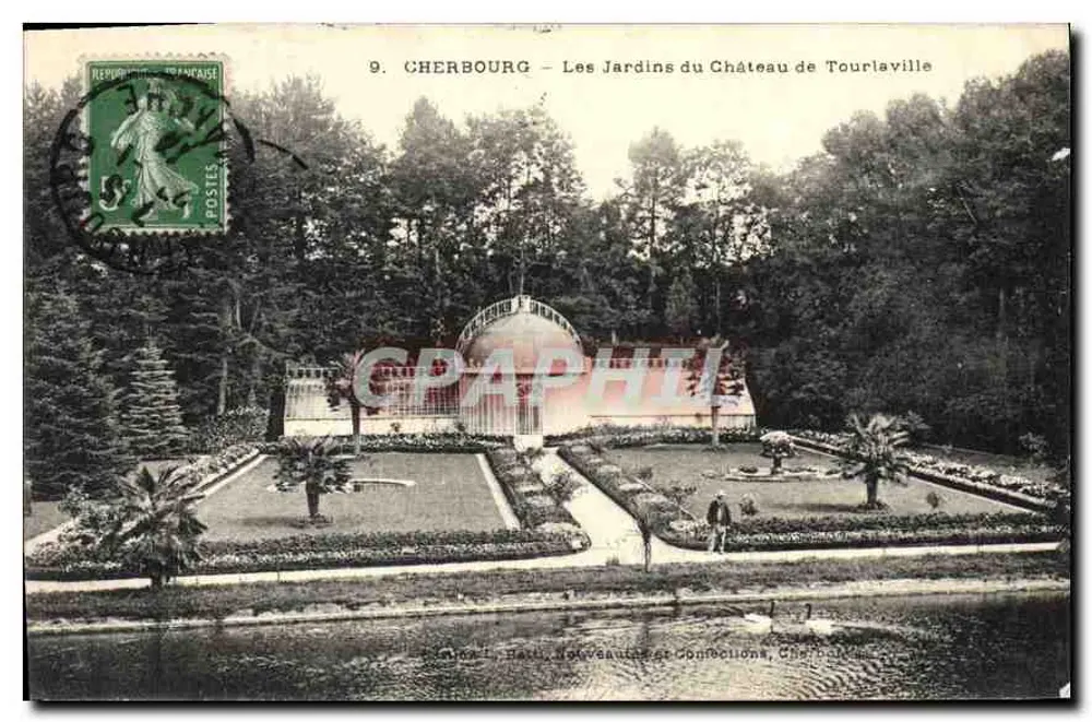 Cherbourg — Die Gärten des Schlosses Tourlaville — Editions L. Darte, Nouveauville et Confections, Cherbourg - Vorderseite