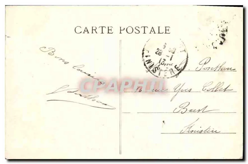 Cherbourg — Die Gärten des Schlosses Tourlaville — Editions L. Darte, Nouveauville et Confections, Cherbourg - Rückseite