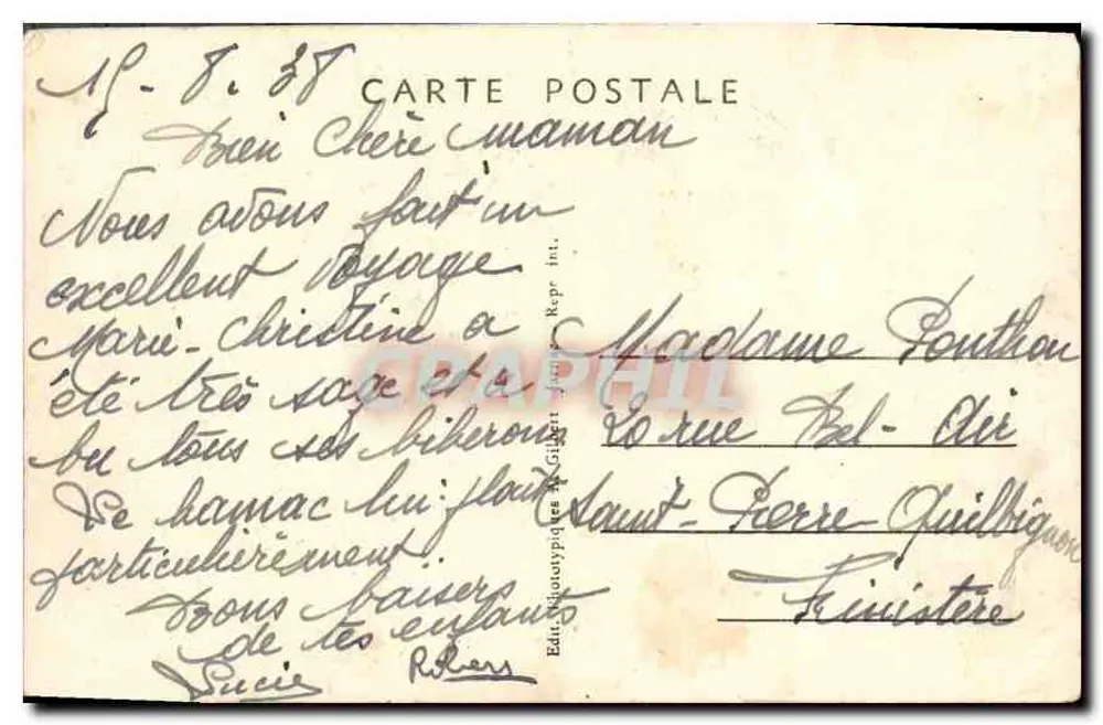 Angoulême — Alte Straße St-Martin und die Kathedrale — G.A. 277 - Rückseite