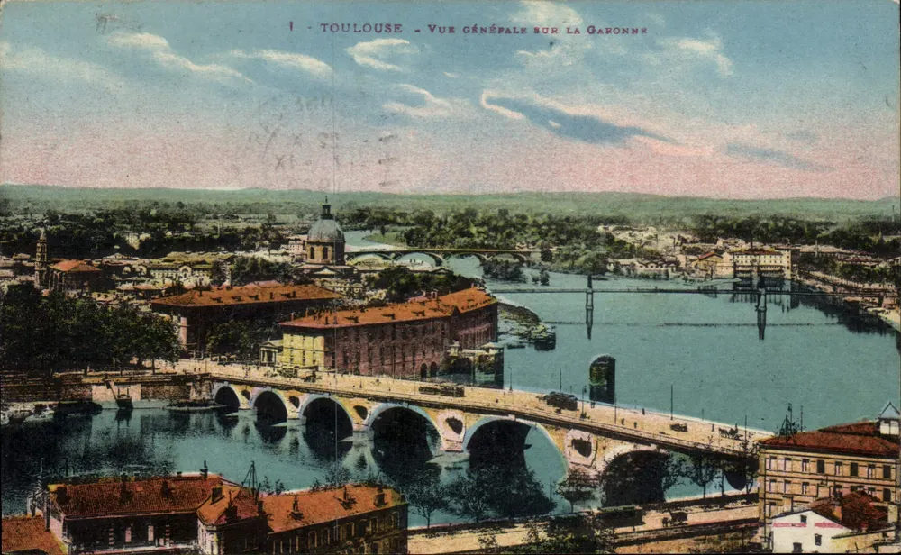 Toulouse — Allgemeiner Blick über die Garonne — unbekannter Verlag, Seriennummer 1 - Vorderseite