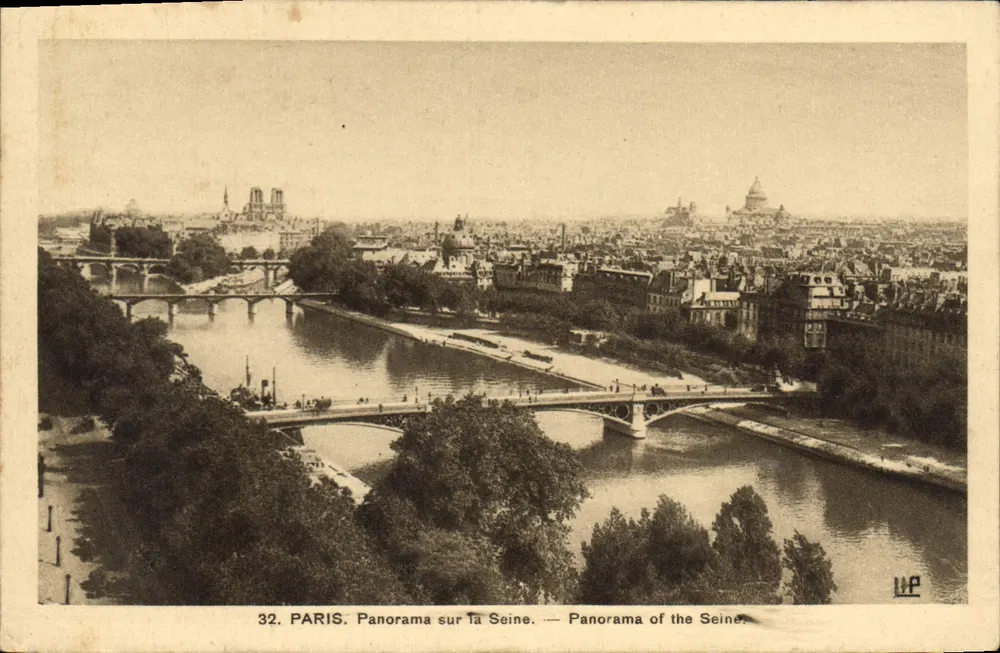 Paris — Panorama sobre a Sena — Éditions LIP - Frente
