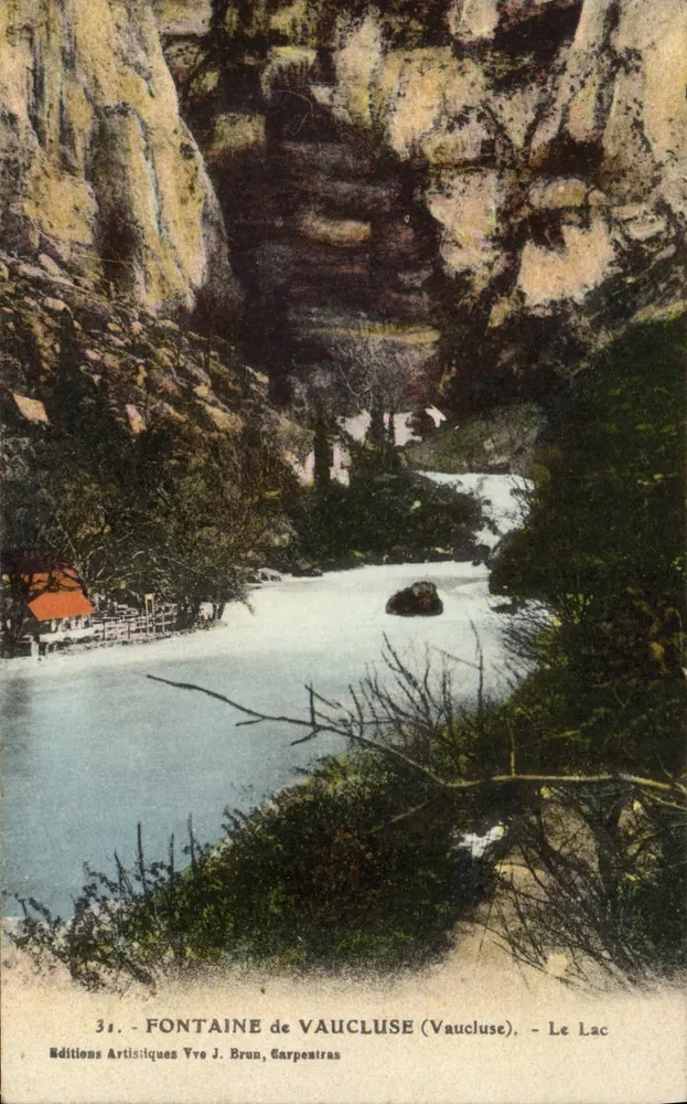 Fontaine de Vaucluse (Vaucluse) — O Lago — Edições Artísticas Vve J. Brun, Carpentras - Frente