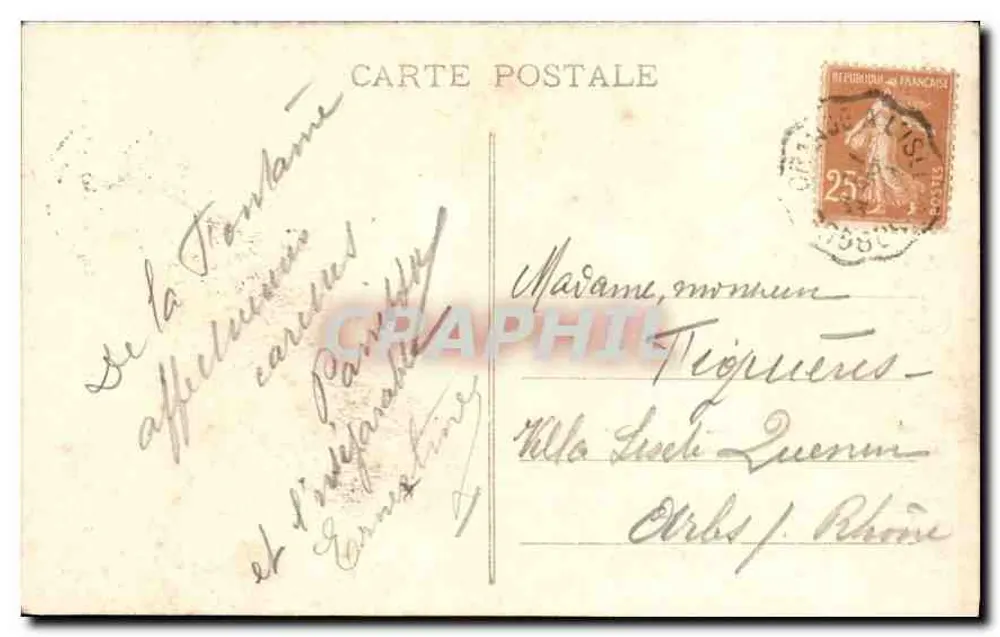 Fontaine de Vaucluse (Vaucluse) — O Lago — Edições Artísticas Vve J. Brun, Carpentras - Verso