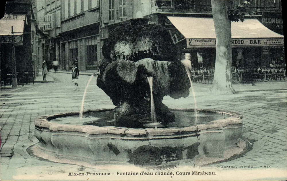 Aix-en-Provence - Brunnen mit warmem Wasser, Cours Mirabeau — Makatre, Verlag - Aix - Vorderseite