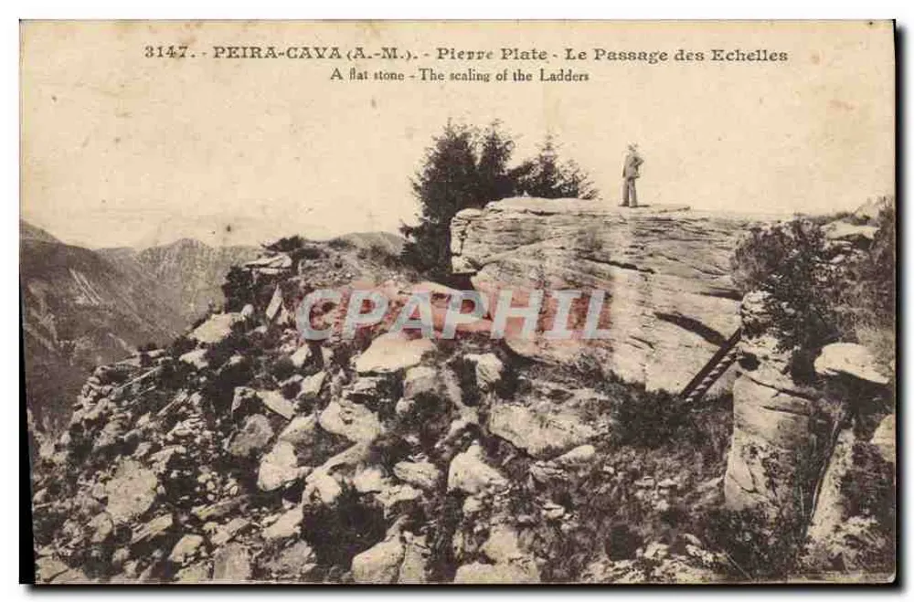 Peira-Cava (A.-M.) - Pierre Plate - O Passage dos Echelles - editor Gletti, n° 3147 - Frente