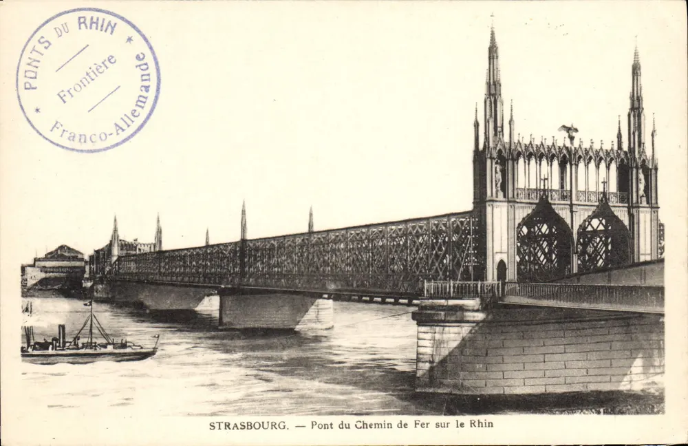 Straßburg — Brücke der Eisenbahn über den Rhein — Verleger Félix Luib - Vorderseite