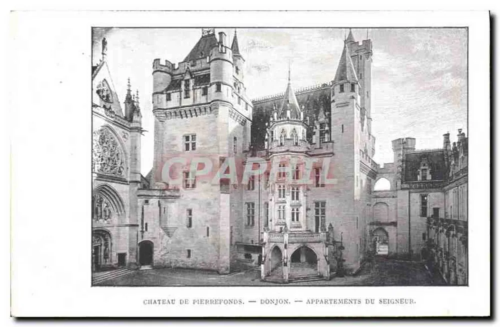 Castelo de Pierrefonds — Torre de Menagem — Apartamentos do Senhor - Frente