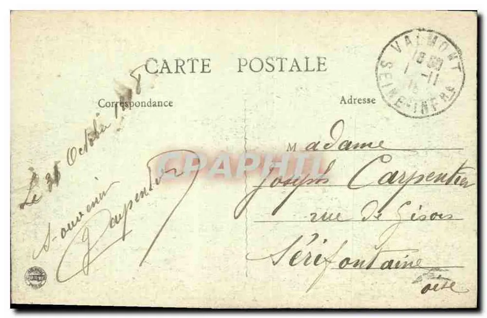 Valmont - Fassade des Schlosses — Le Littoral (Seine-Inférieure) — L. J. n°305 - Rückseite