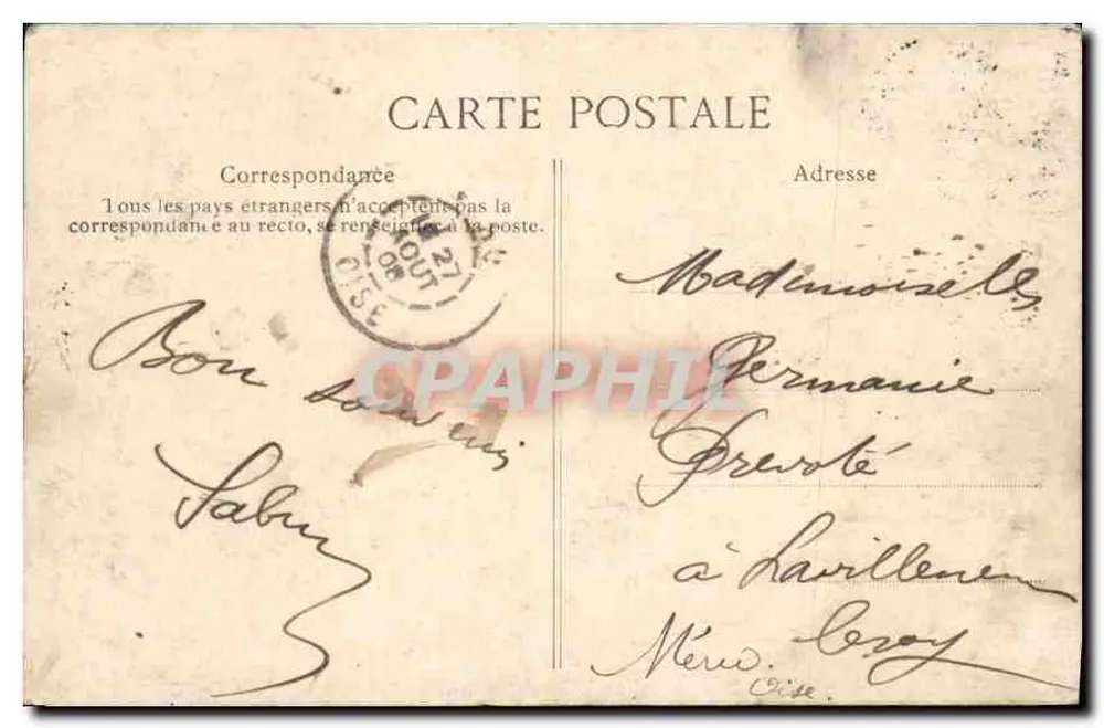 Le Tréport — Das Casino und die Villen — Verlag L.P. Paris - Rückseite